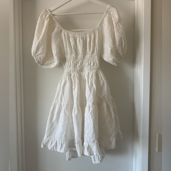 Cleobella Off shoulder “Olive” Mini dress in Ivory White, XS-S. Cottage core - Picture 1 of 8
